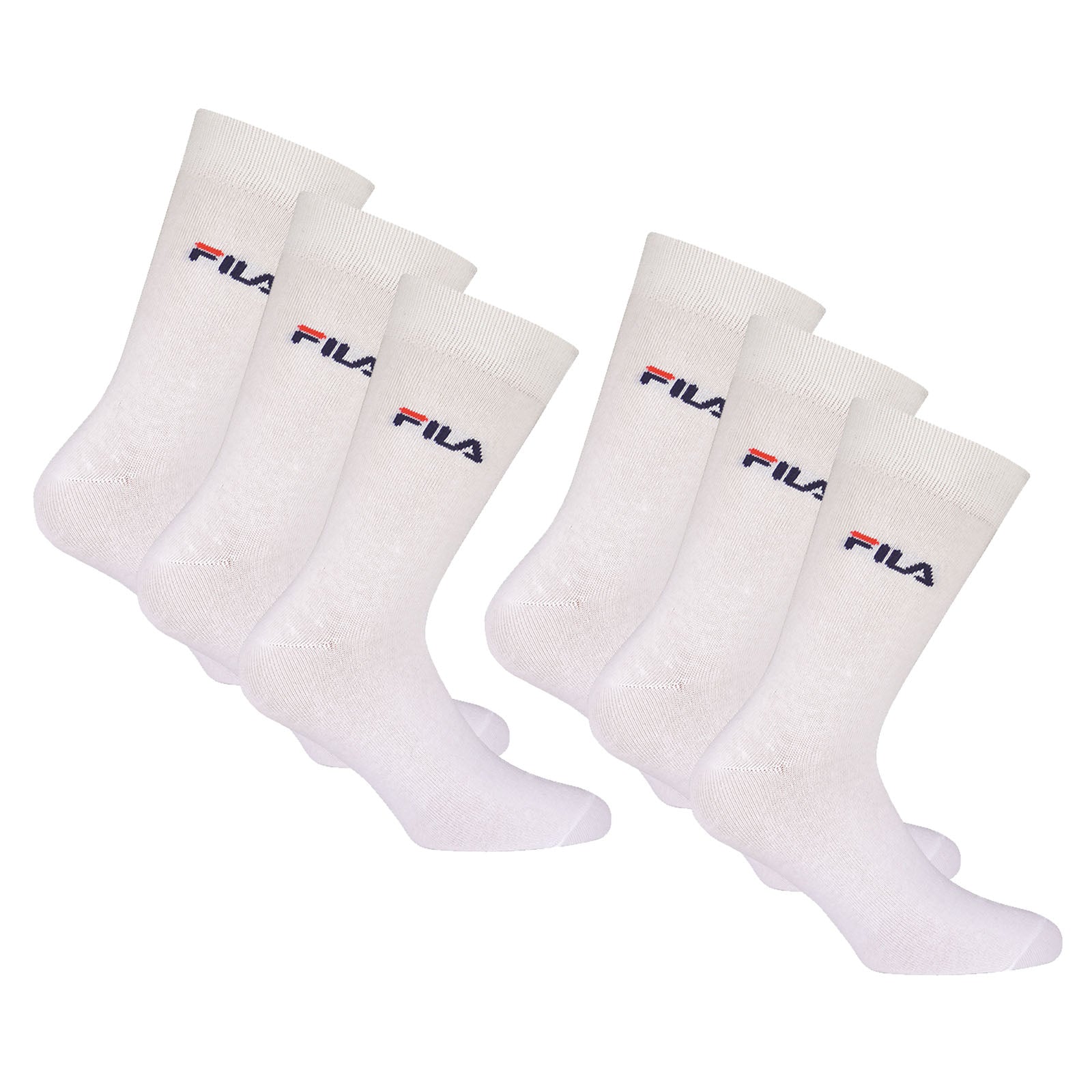 FILA Unisex Socken, 6 Paar - Strümpfe, Street, Sport, Socks Set, Logo (2x 3er Pack)