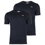 FILA Herren T-Shirt, 2er Pack - BROD Tee, Rundhals, Kurzarm, Logo