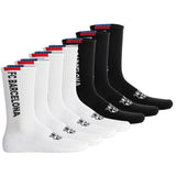 FC Barcelona Unisex Socks, 7-Pack – Tennis Socks, Lettering Logo, Cotton Blend, Plain