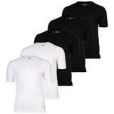 FC Barcelona Men’s T-Shirts, 5-Pack – U-Neck Undershirts, Cotton, Round Neck, Logo, Solid Color