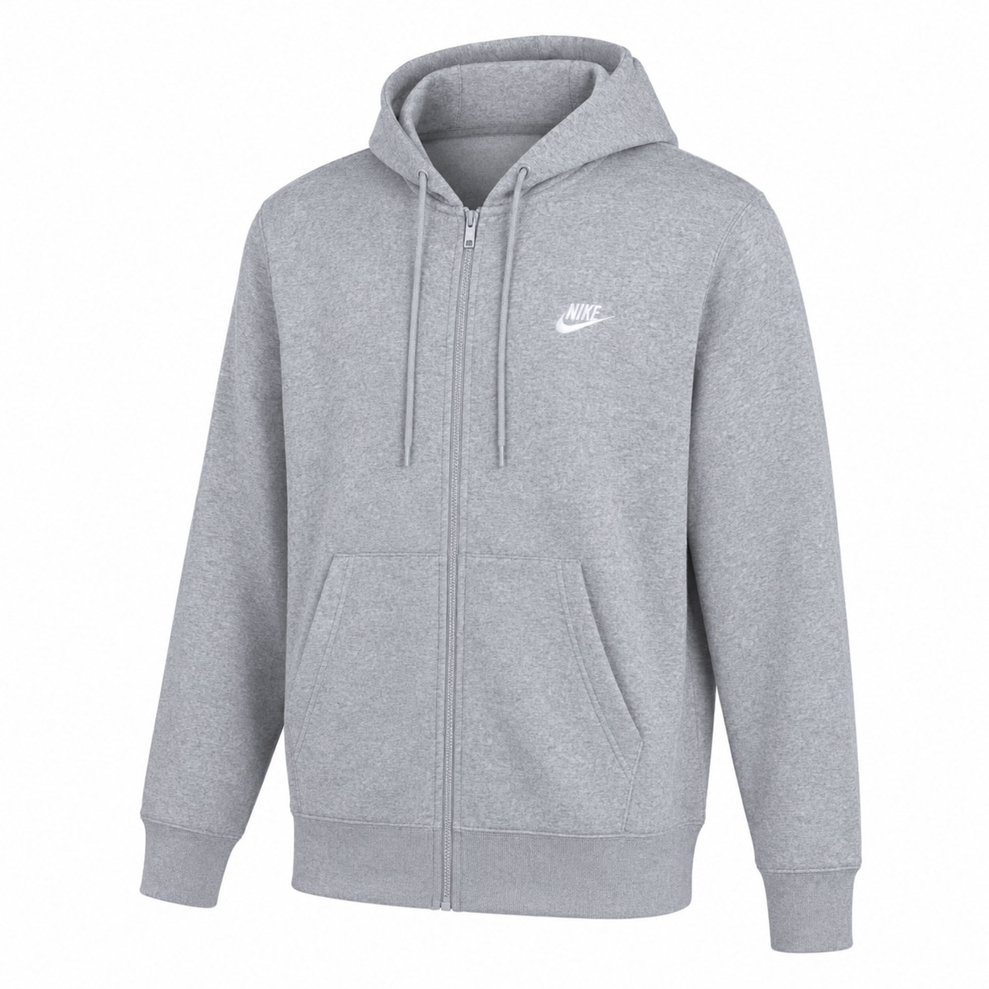 NIKE Herren Sweatjacke - Club Basketball Fleece Hoodie, Kapuze, Regular Fit, Baumwollmischung, einfarbig