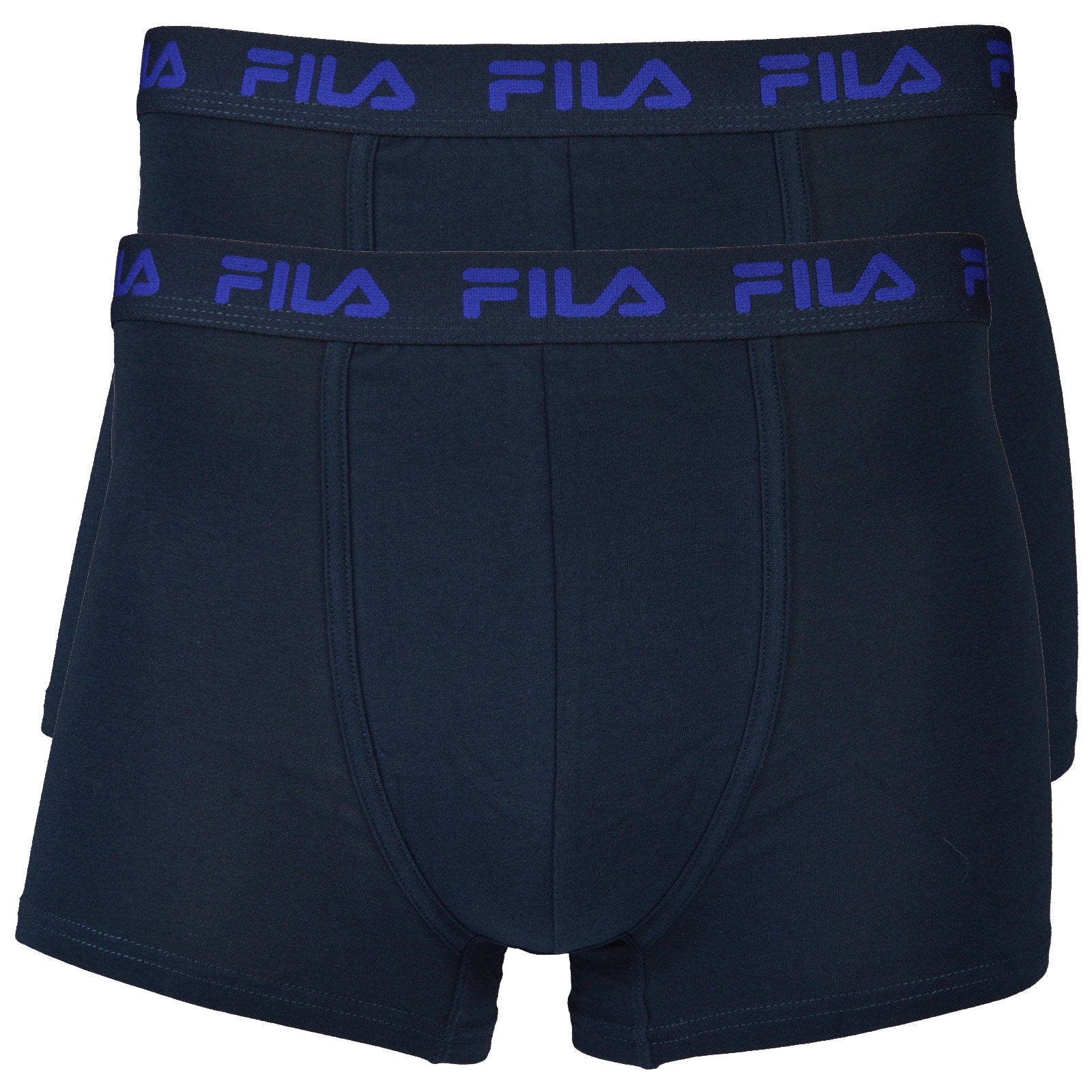 FILA Herren Boxer Shorts 2er Pack - Logobund, Urban, Cotton Stretch, einfarbig