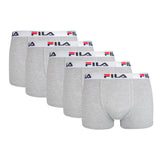 FILA Herren Boxer Shorts, 5er Pack - Logobund, Urban, Cotton Stretch, einfarbig