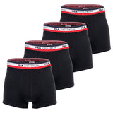 FILA Herren Boxer Shorts, 4er Pack - Logobund, Cotton Stretch, einfarbig