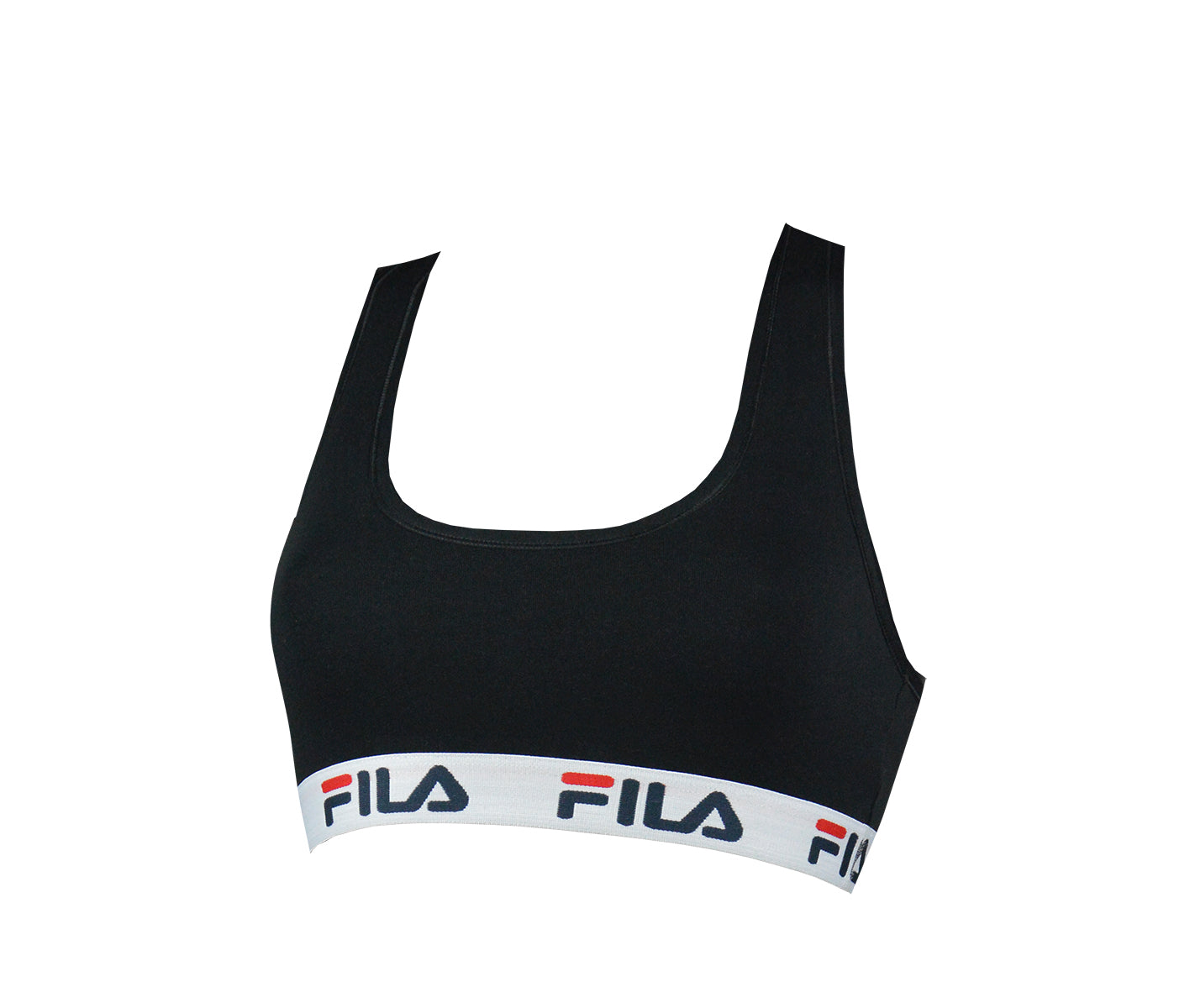 FILA Damen Bustier -  ungepolsterter Bra, ohne Bügel, Baumwolle, einfarbig
