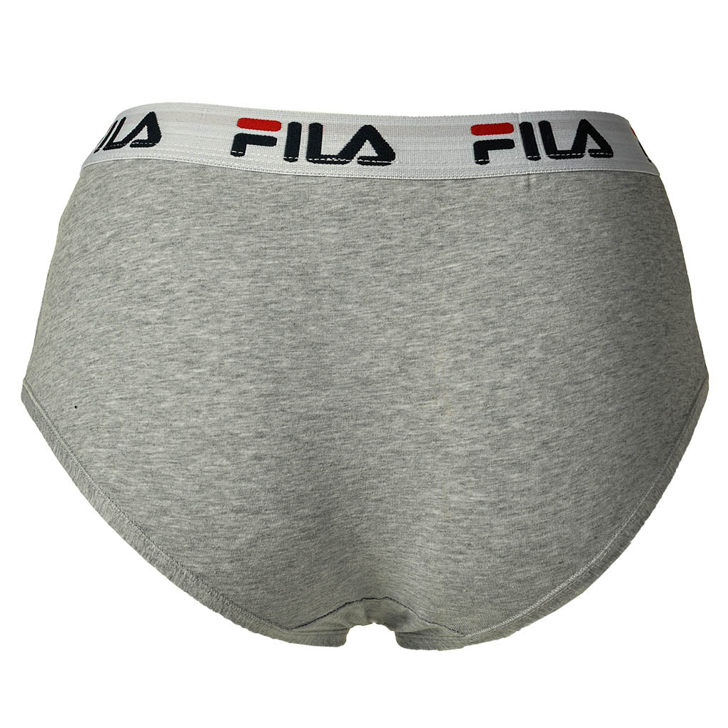 FILA Damen Hipster Slips, Vorteilspack - Pants, Logo-Bund, Cotton Stretch, einfarbig, XS-XL
