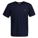 GANT Herren T-Shirt - REGULAR SHIELD, Rundhals, kurzarm, Baumwolle, Stickerei