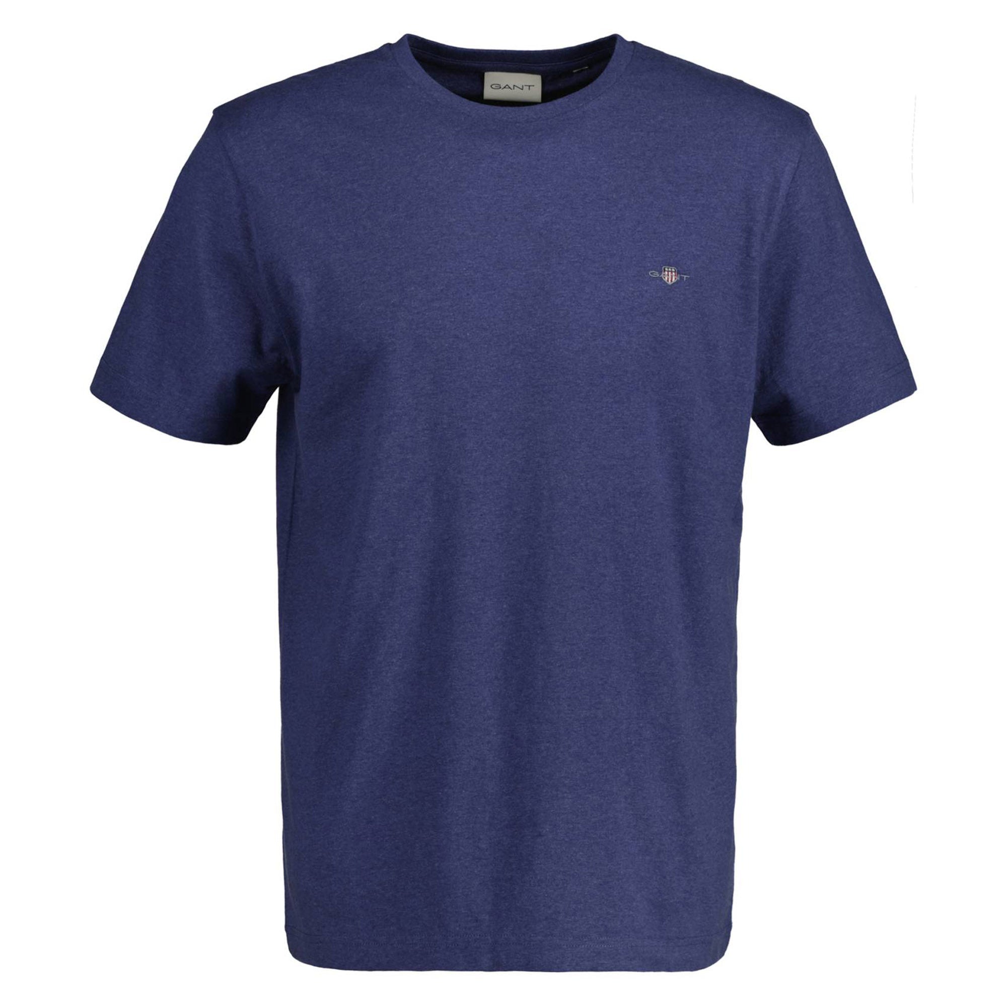 GANT Herren T-Shirt - REGULAR SHIELD, Rundhals, kurzarm, Baumwolle, Stickerei
