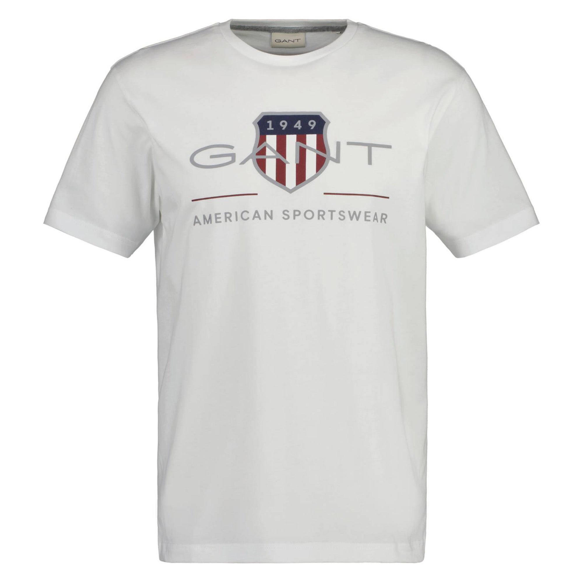 GANT Herren T-Shirt - REGULAR ARCHIVE SHIELD, Rundhals, kurzarm, Baumwolle, Print
