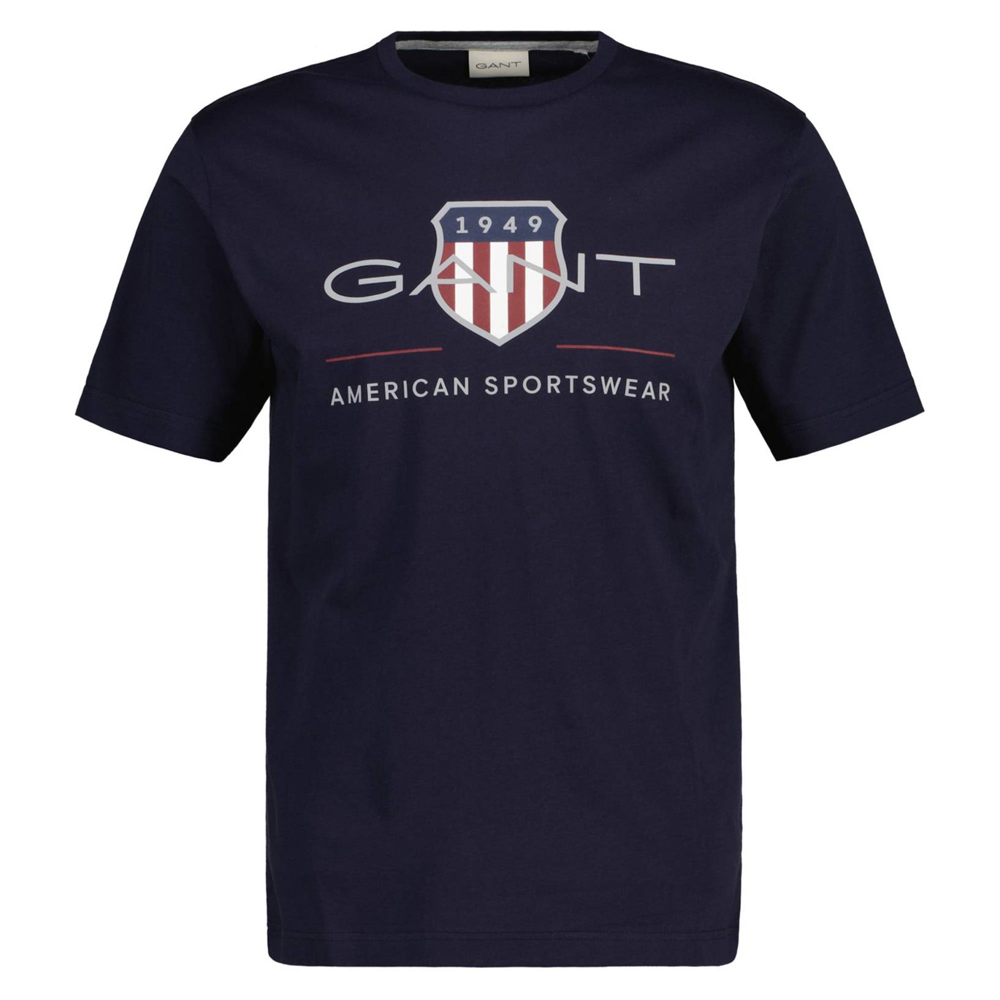 GANT Herren T-Shirt - REGULAR ARCHIVE SHIELD, Rundhals, kurzarm, Baumwolle, Print