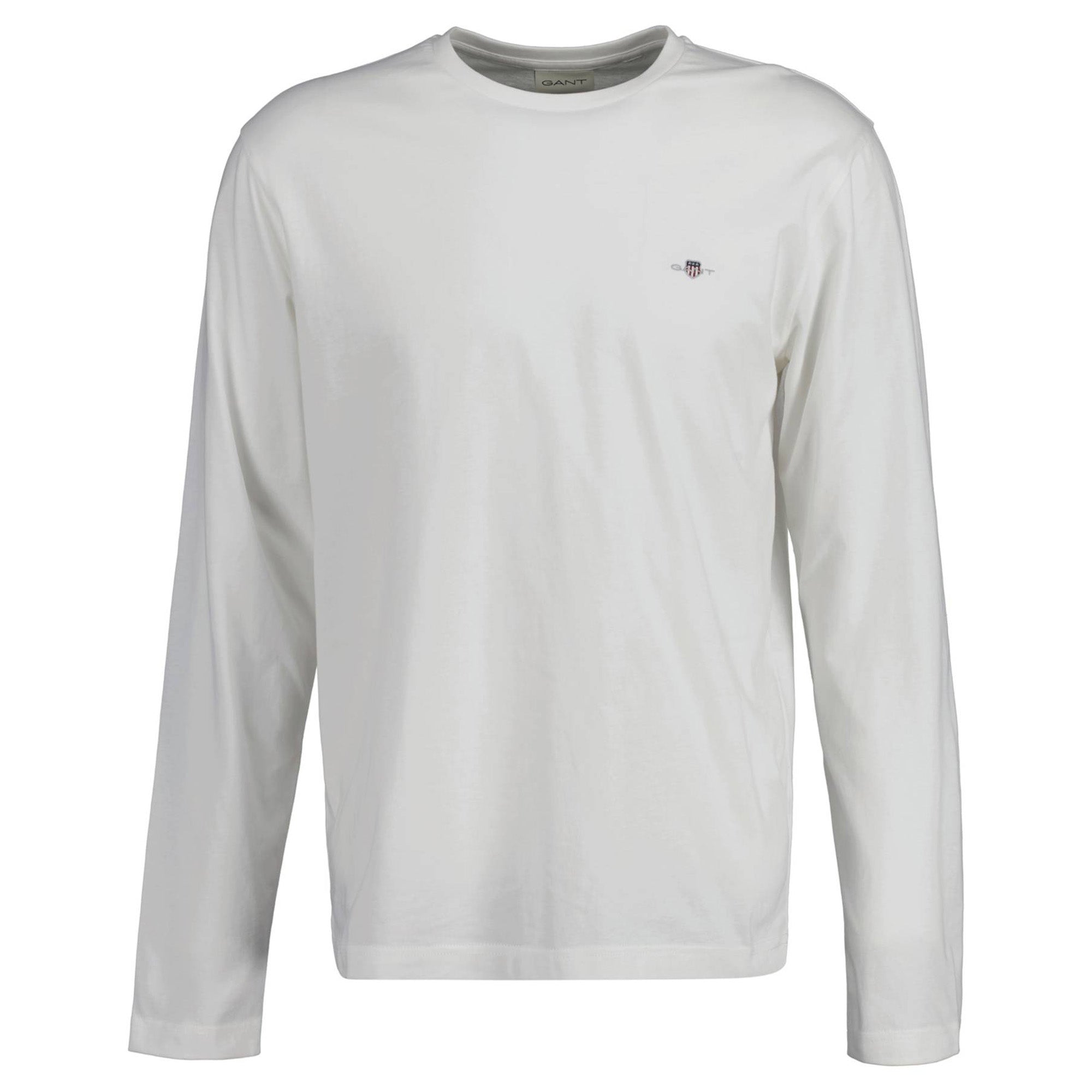 GANT Herren Longsleeve - REGULAR SHIELD LS, Shirt, Rundhals, Langarm, Baumwolle