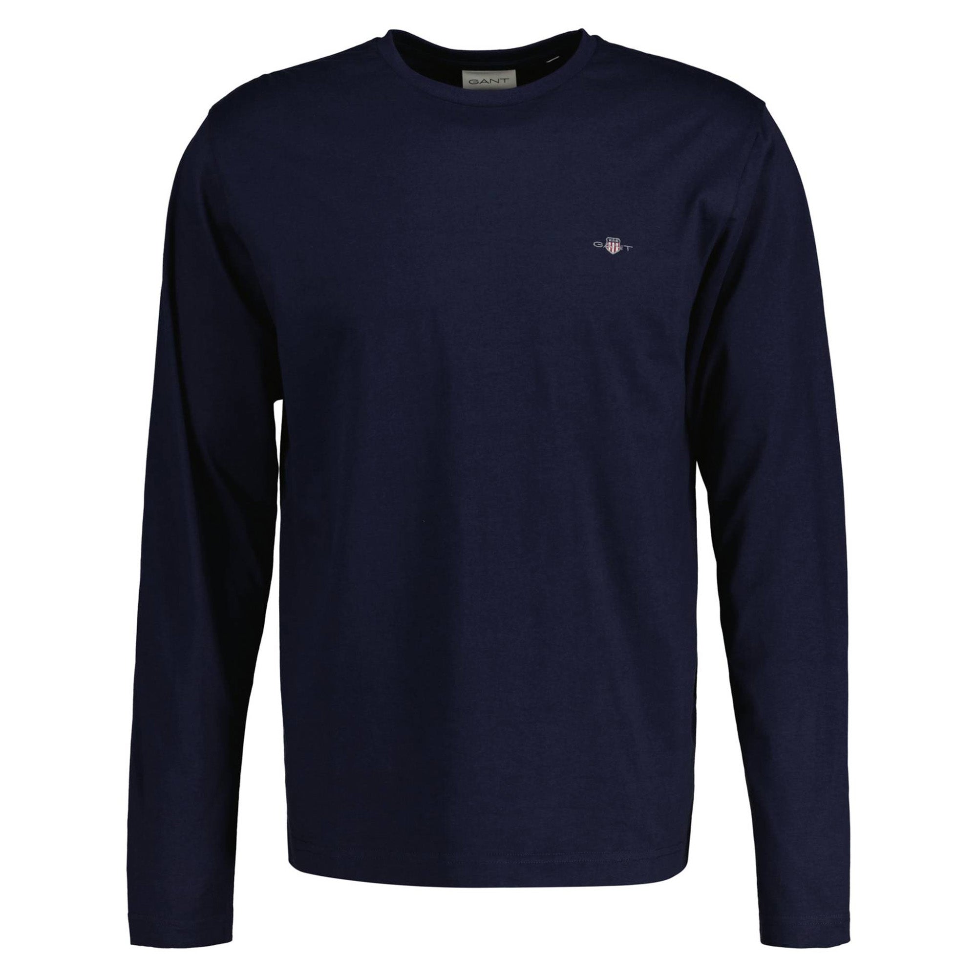 GANT Herren Longsleeve - REGULAR SHIELD LS, Shirt, Rundhals, Langarm, Baumwolle