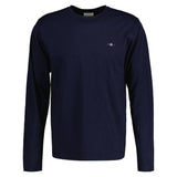 GANT Herren Longsleeve - REGULAR SHIELD LS, Shirt, Rundhals, Langarm, Baumwolle