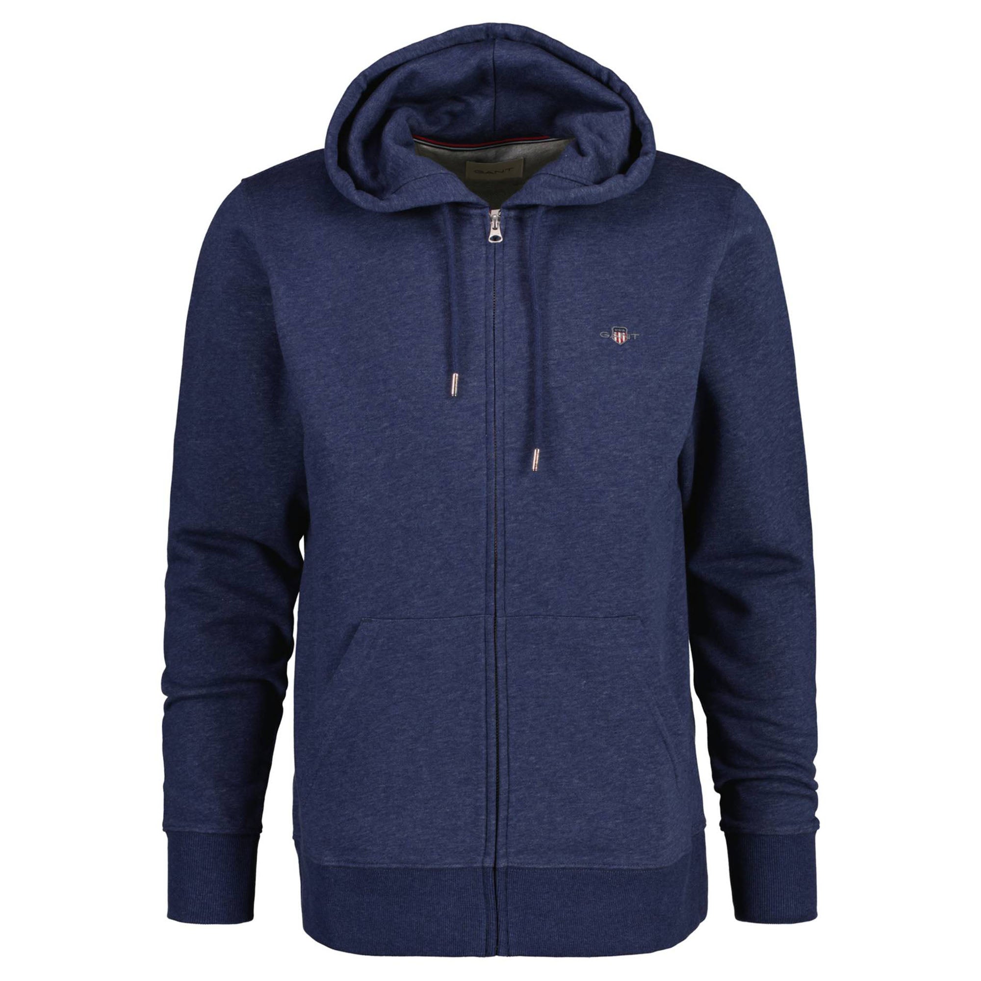 GANT Herren Sweatjacke - REGULAR SHIELD FULL ZIP HOODIE, Kapuze, Baumwoll-Mix