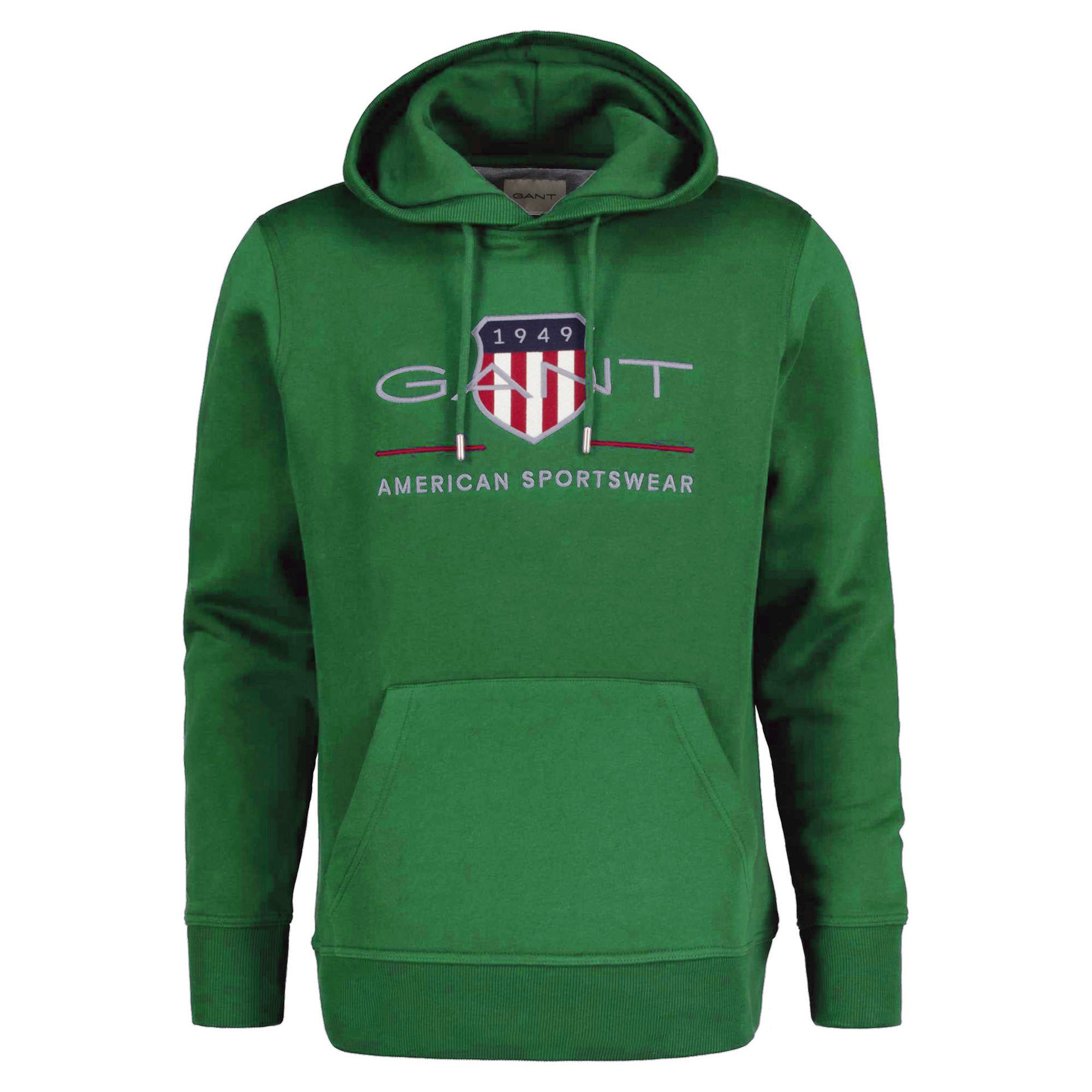 GANT Men's Hoodie - REGULAR ARCHIVE SHIELD HOODIE, hooded sweatshirt, logo