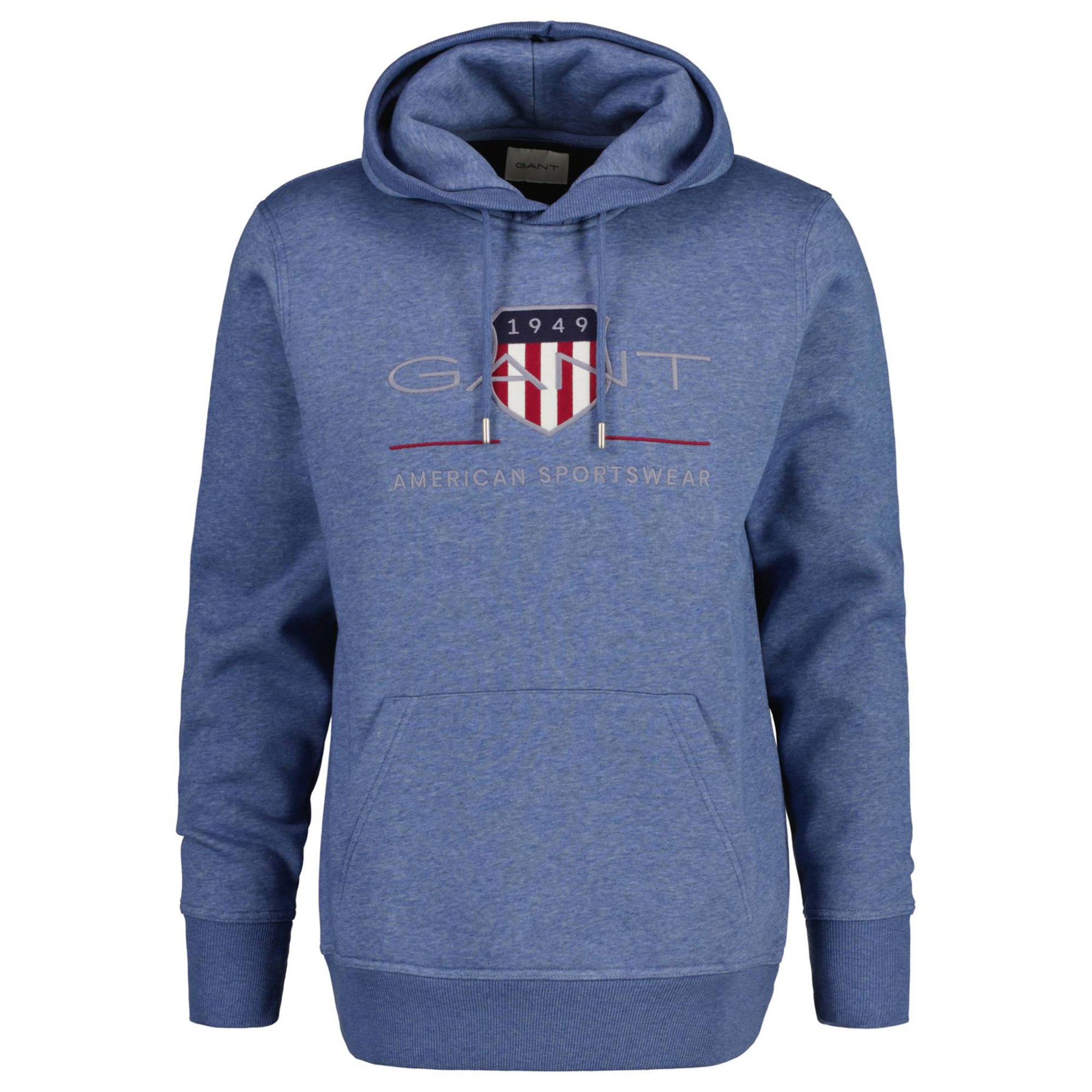 GANT Men's Hoodie - REGULAR ARCHIVE SHIELD HOODIE, hooded sweatshirt, logo