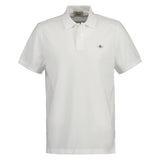 GANT Herren Poloshirt - REGULAR SHIELD, Kurzarm, Knopfleiste, Pique, Stickerei
