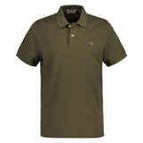 GANT Herren Poloshirt - REGULAR SHIELD, Kurzarm, Knopfleiste, Pique, Stickerei