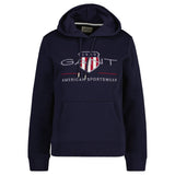 GANT Ladies Sweatshirt - REGULAR ARCHIVE SHIELD HOODIE, hooded sweatshirt, logo