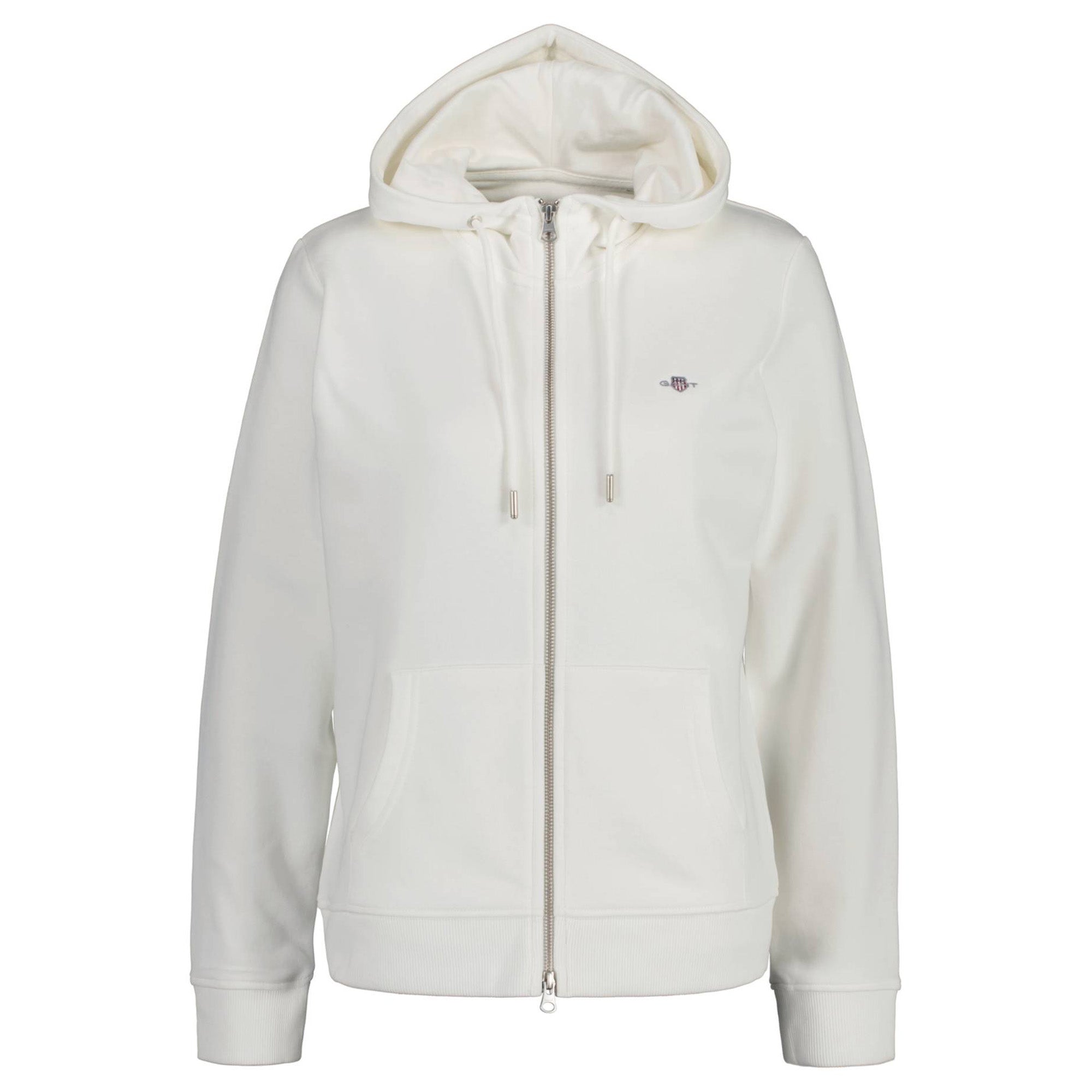 GANT Damen Sweatjacke - REGULAR SHIELD ZIP HOODIE, Kapuzen-Jacke, Logo