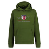 GANT Kids Sweatshirt - ARCHIVE SHIELD HOODIE, hooded sweatshirt, logo, uni