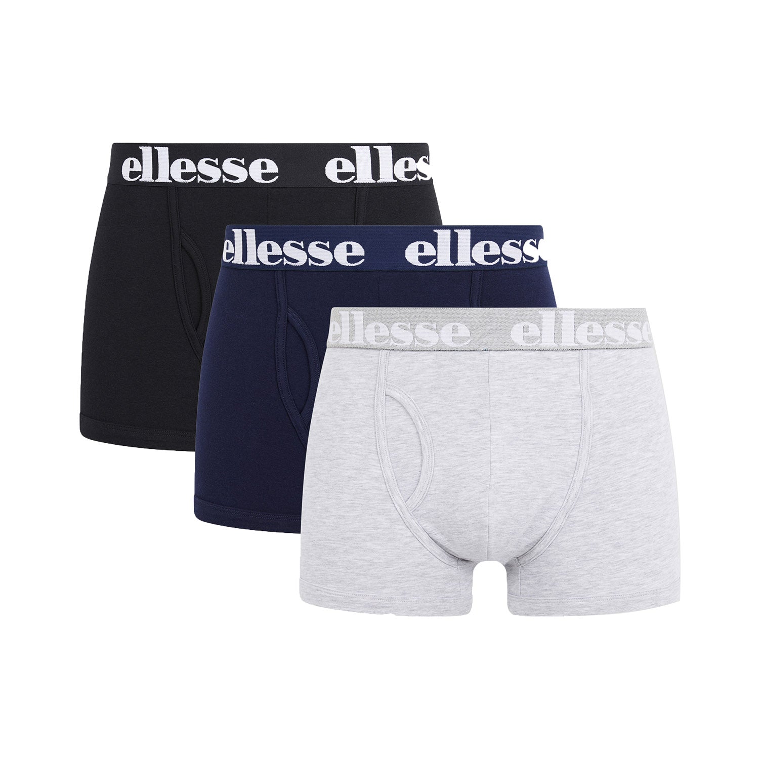 ellesse Herren Boxer Shorts HALI, 3er Pack - Fashion Trunks, Logo, Cotton Stretch