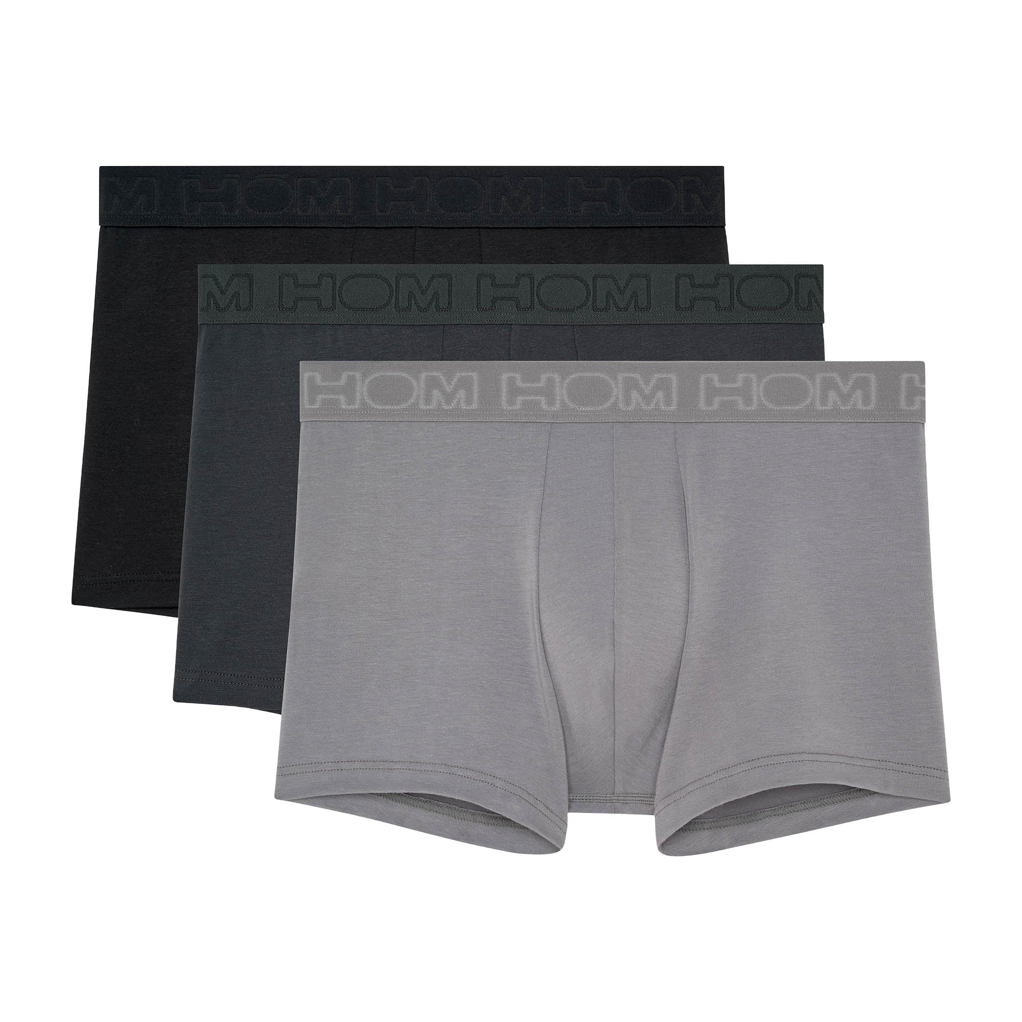 HOM Men Boxer Shorts, 3-pack - Armand #2, Boxer Briefs, Underwear, Cotton Blend, Plain