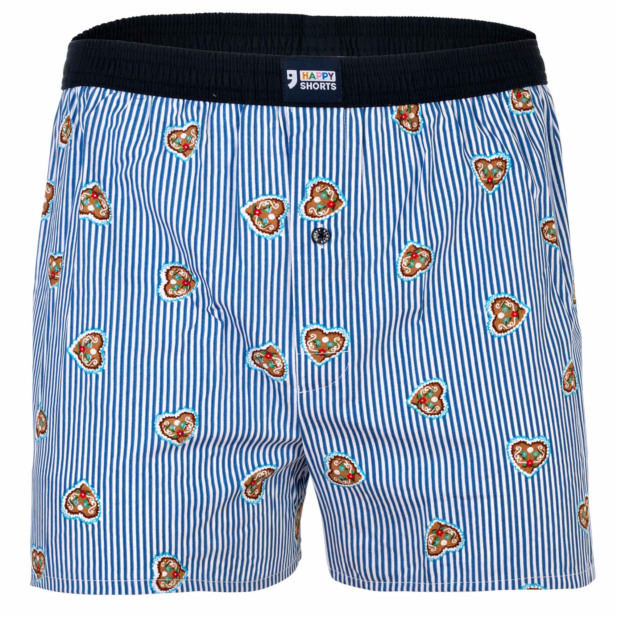 Happy Shorts Herren Webboxershorts - American Style, Baumwolle, gemustert