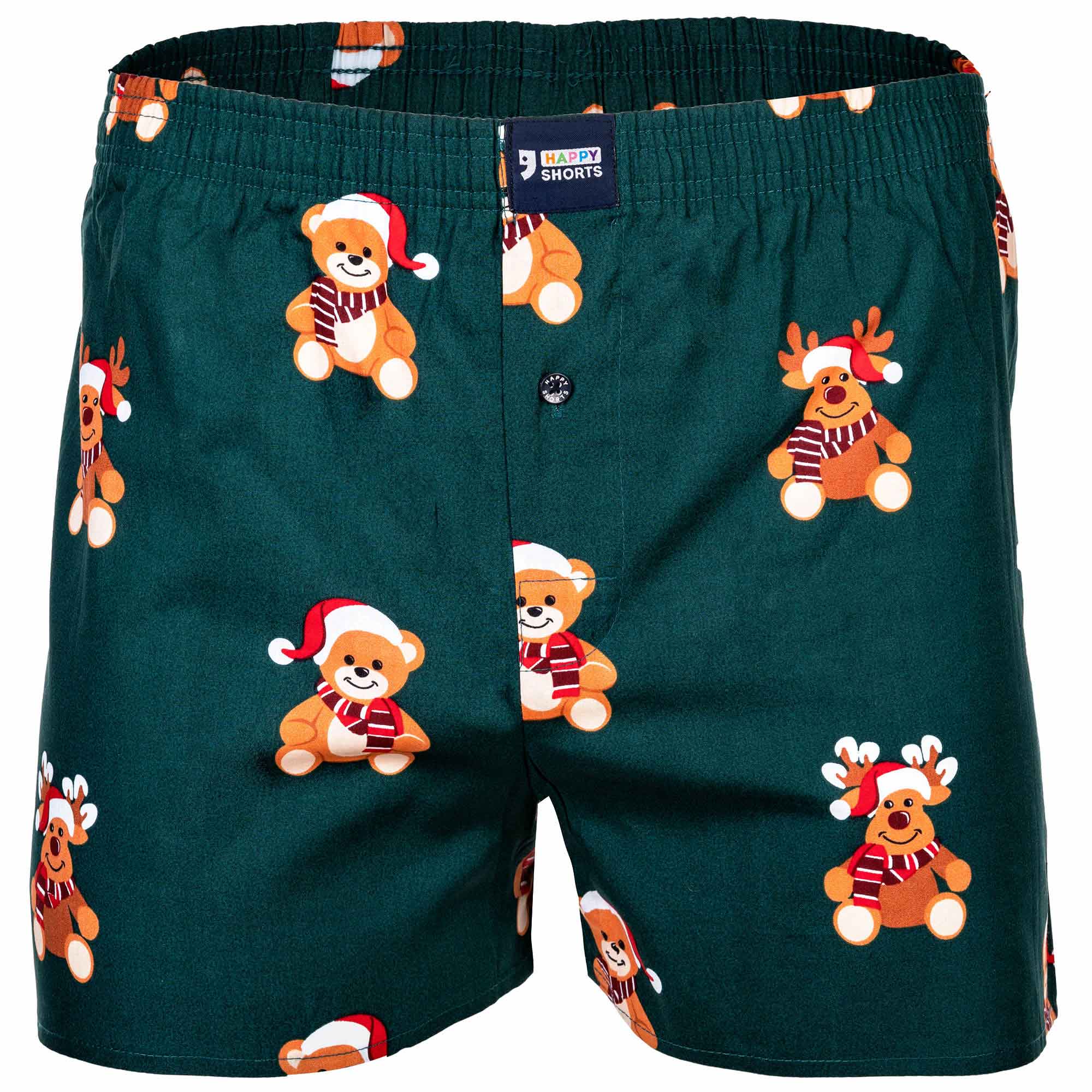 Happy Shorts Herren Webboxershorts - X-MAS, American Style, Baumwolle, Weihnachtsprint