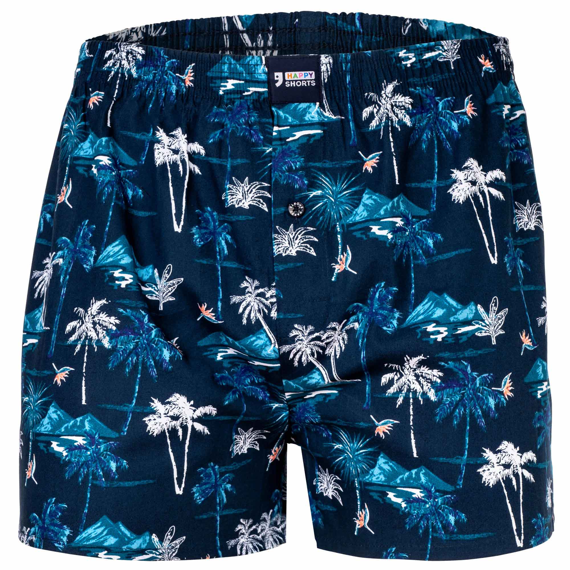 Happy Shorts Herren Webboxershorts - American Style, Baumwolle, gemustert