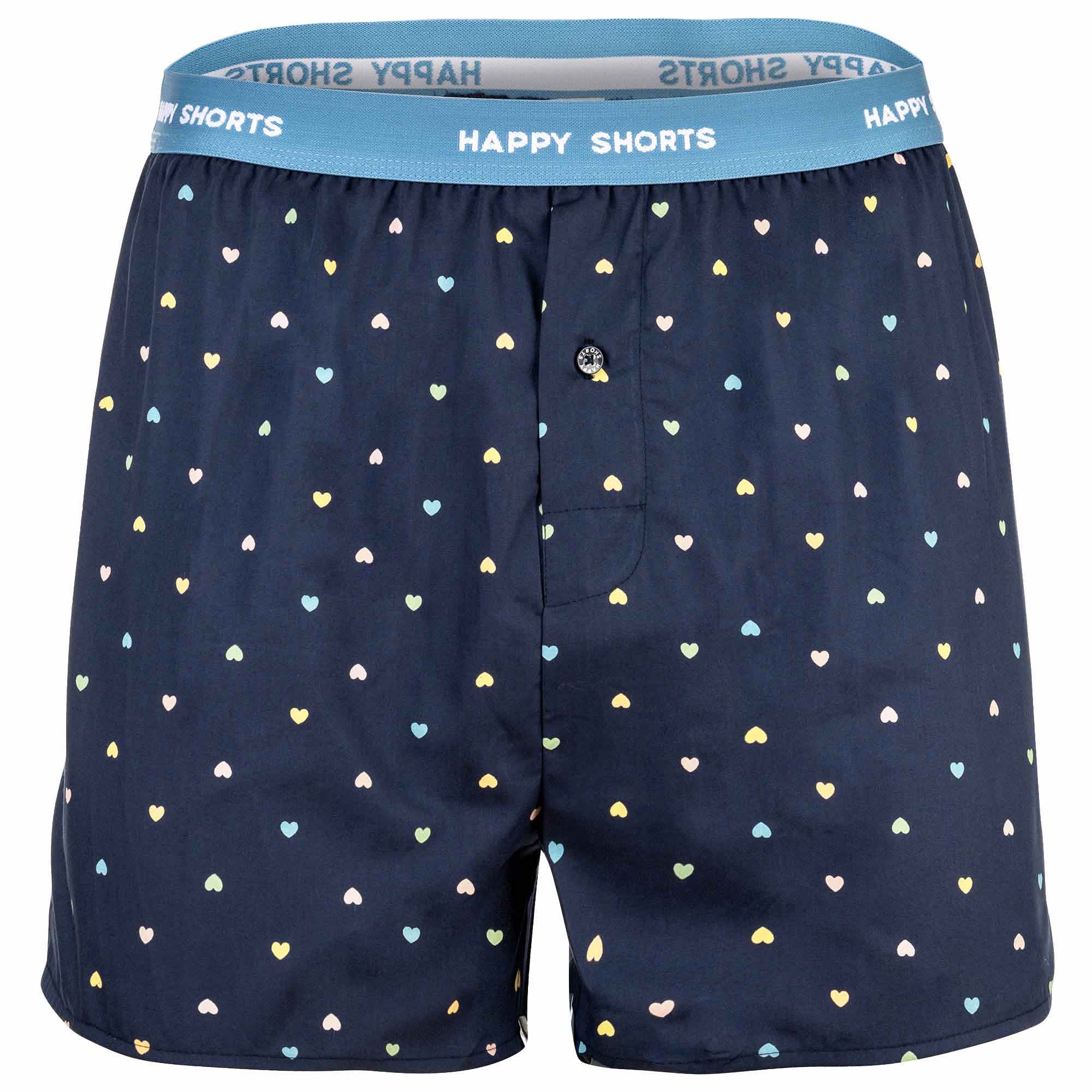 Happy Shorts Men's woven boxer shorts – American style, cotton, patterned