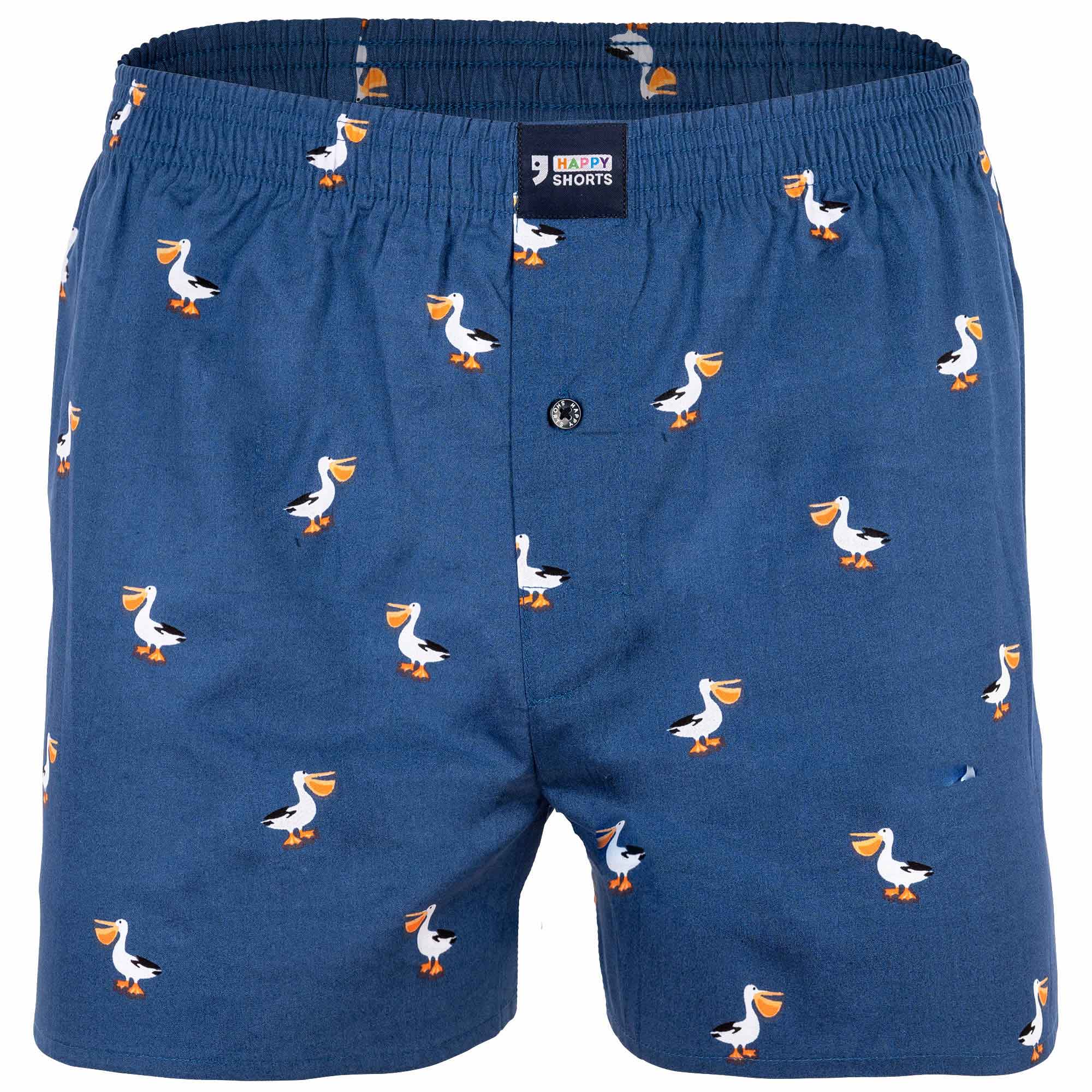 Happy Shorts Herren Webboxershorts - American Style, Baumwolle, gemustert