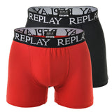 REPLAY Herren Boxer Shorts, 2er Pack - Trunks, Cotton Stretch