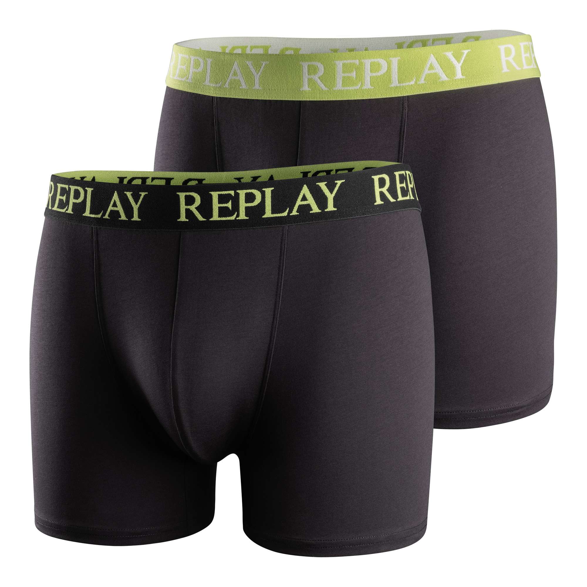 REPLAY Herren Boxer Shorts, 2er Pack - Trunks, Cotton Stretch