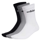 adidas Unisex Socken, 3er Pack - Linear Crew Cushioned, Logo, gepolstert, einfarbig