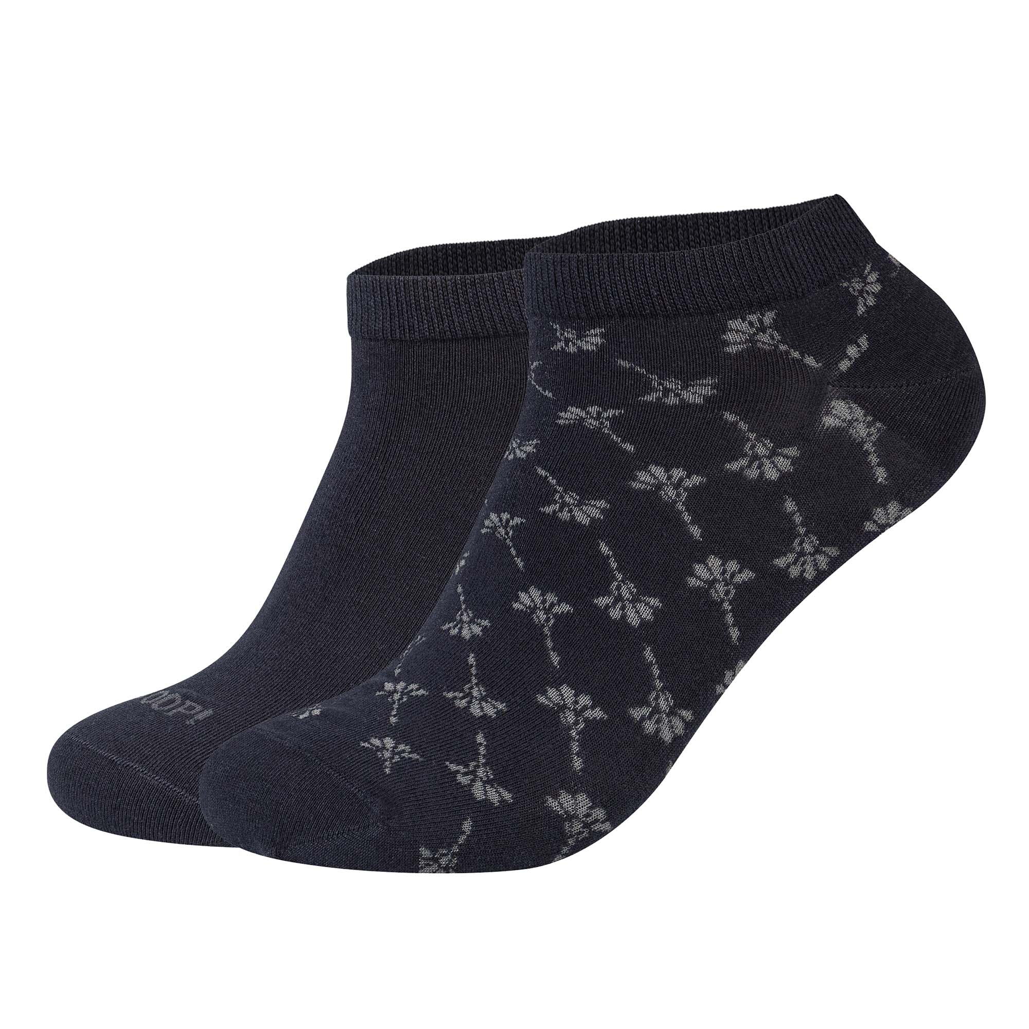 JOOP! Unisex sneaker socks, pack of 2 – Premium Essential Iconic Sneaker, logo, plain colour