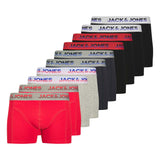 JACK&JONES Men Boxer shorts, pack of 10 - JACJADON SOLID TRUNKS 10 PACK, trunks, cotton stretch