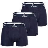 s.Oliver Herren Boxershorts, 3er Pack - Boxerbrief, Baumwoll-Stretch