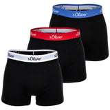 s.Oliver Herren Boxershorts, 3er Pack - Boxerbrief, Baumwoll-Stretch