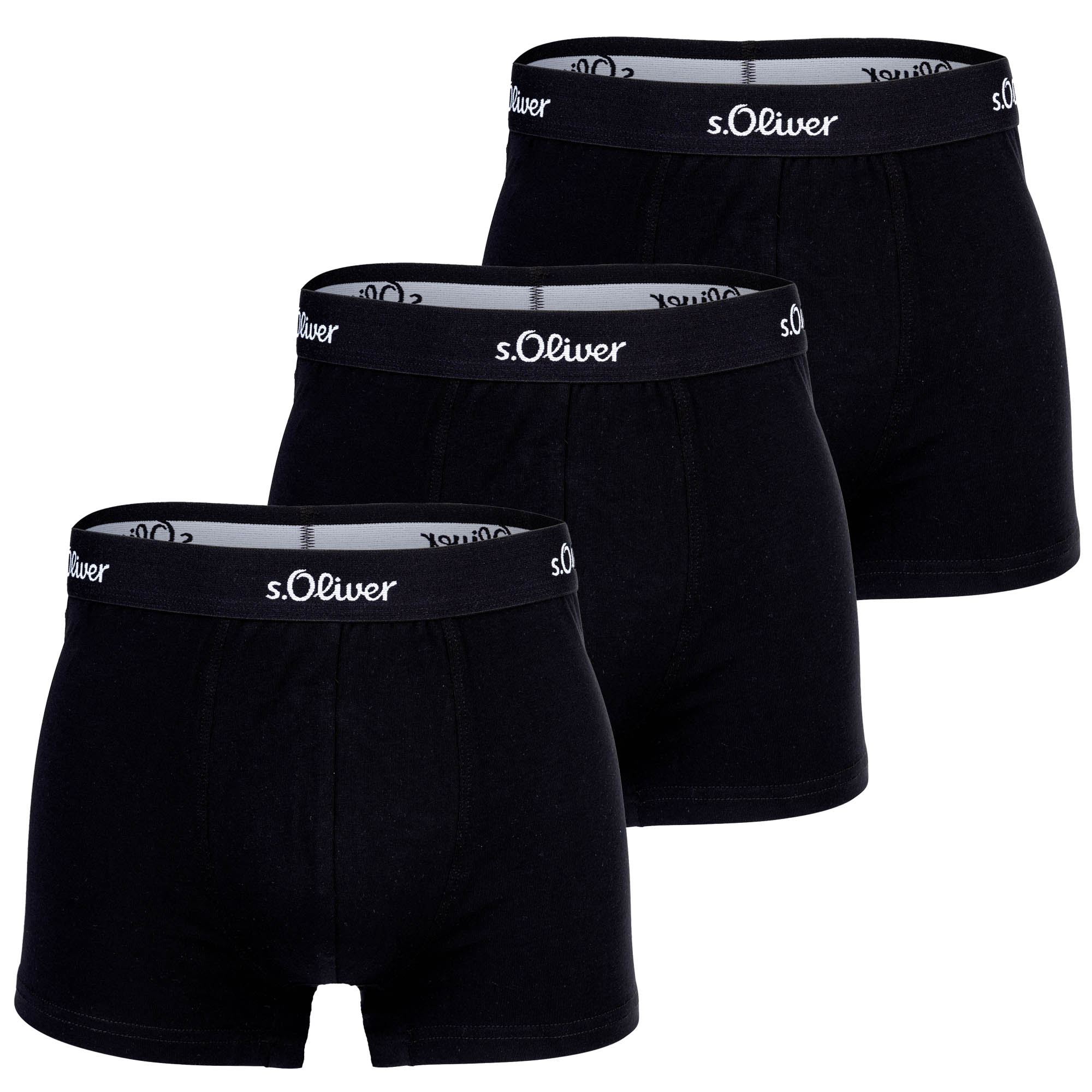 s.Oliver Herren Boxershorts, 3er Pack - Boxerbrief, Baumwoll-Stretch