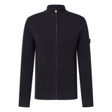 JOOP! JEANS Herren Strickjacke - Hajoros, Baumwolle, Grobstrick, Zipjacke, Stehkragen, Reißverschluss