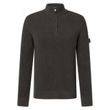 JOOP! JEANS Herren Strickpullover - Henrios, Grobstrick, Baumwolle, Half-Zipkragen, Bündchen, einfarbig