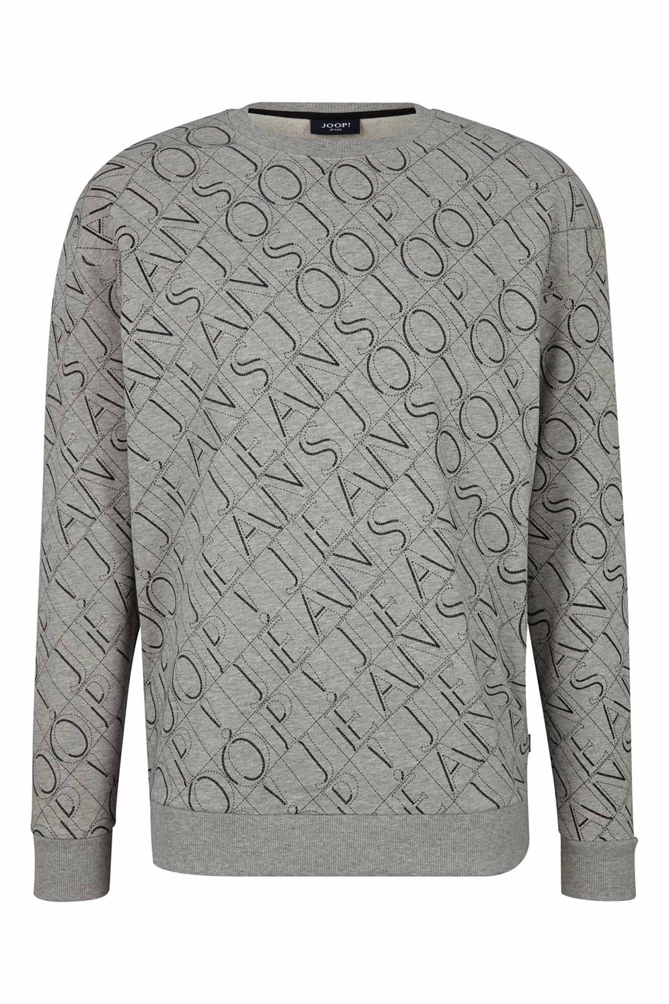 JOOP! JEANS Men's Sweatshirt - Sweater, round neck, logo all-over, cotton