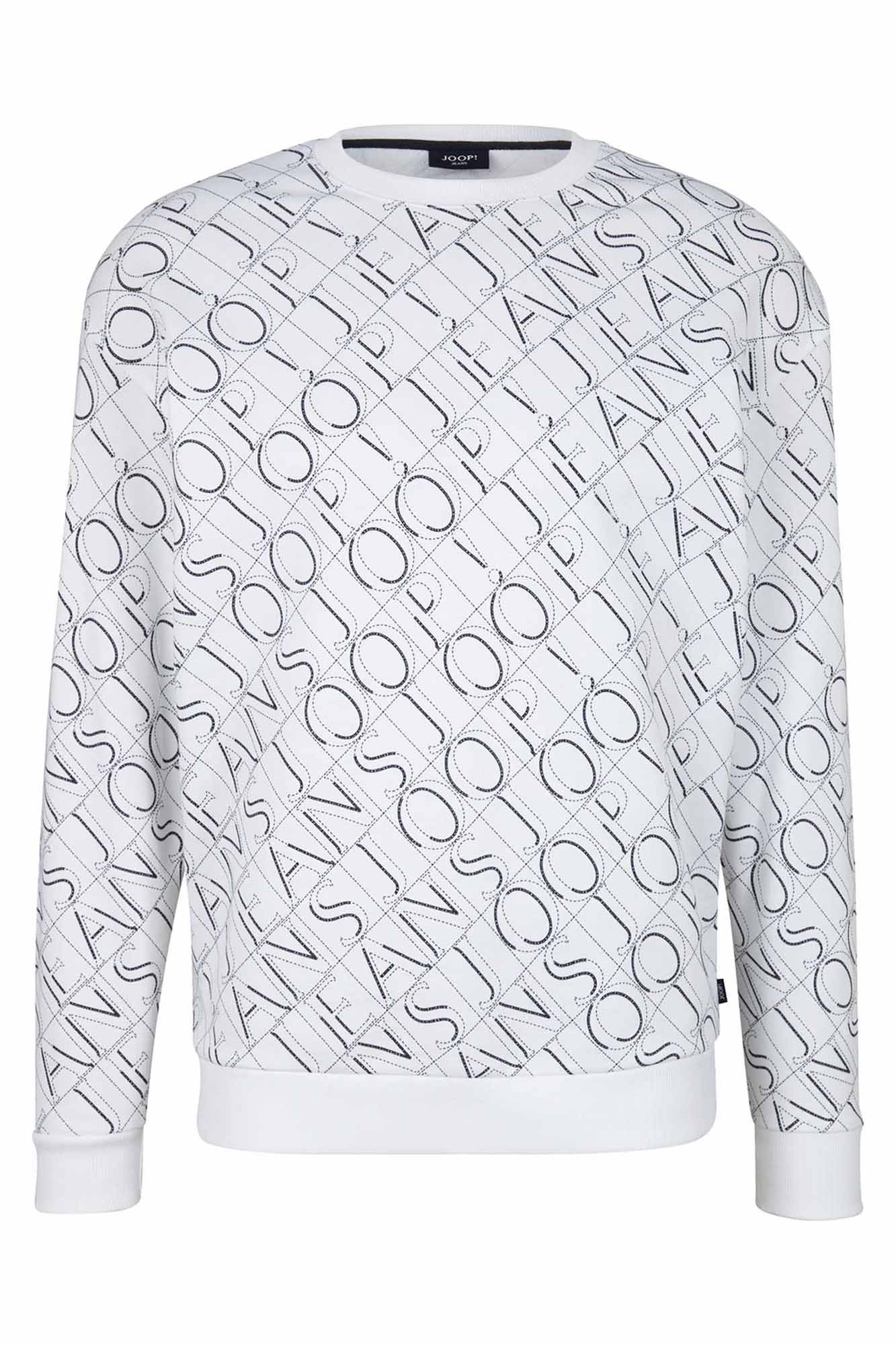JOOP! JEANS Men's Sweatshirt - Sweater, round neck, logo all-over, cotton