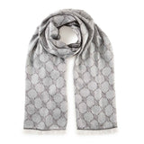 JOOP! men's scarf - Ferdis, reversible scarf, cornflower, logo