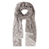 JOOP! men's scarf - Ferdis, reversible scarf, cornflower, logo