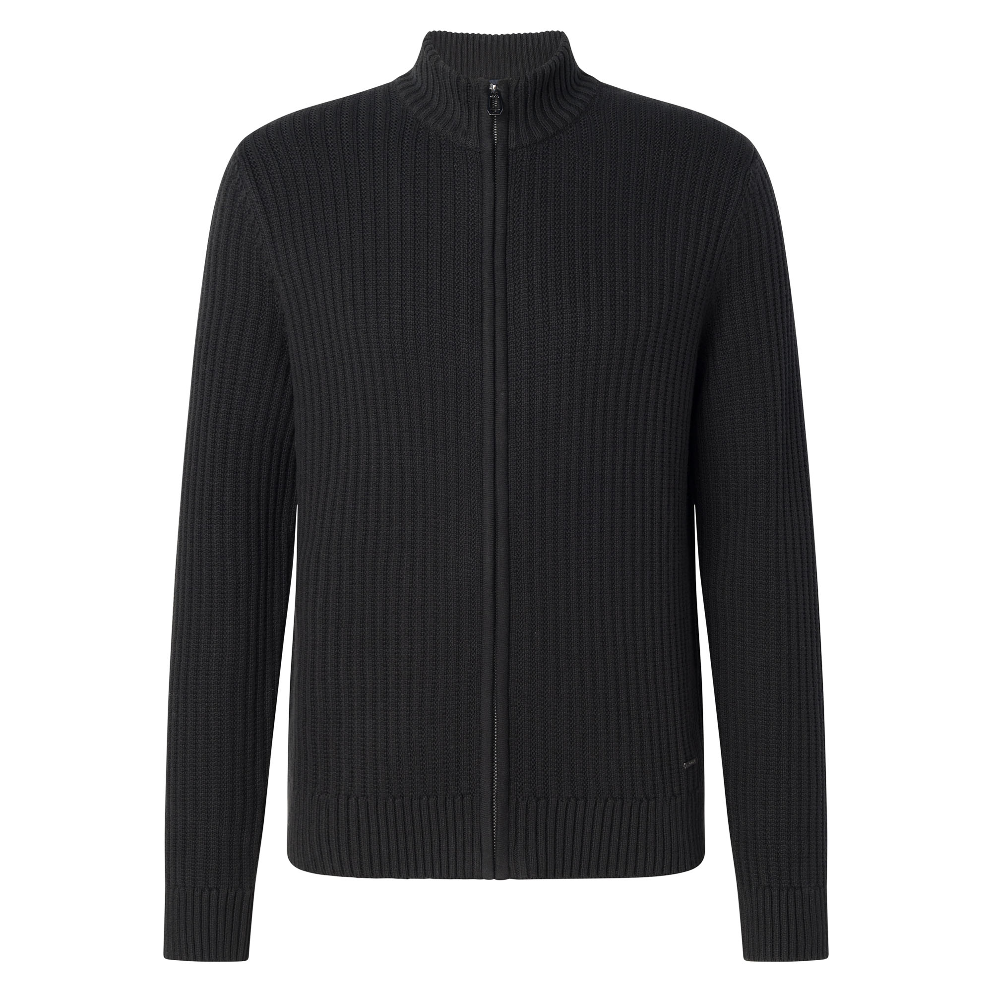 JOOP! Herren Strickjacke mit Stehkragen - Jarono, Zipper, einfarbig