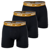 NIKE Herren Boxer Shorts, 3er Pack - Boxer Briefs, Dri-Fit Micro, Logobund