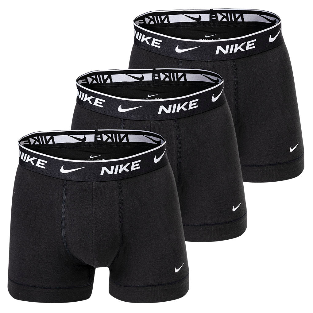NIKE Herren Boxer Shorts, 3er Pack - Trunks, Logobund, Cotton Stretch