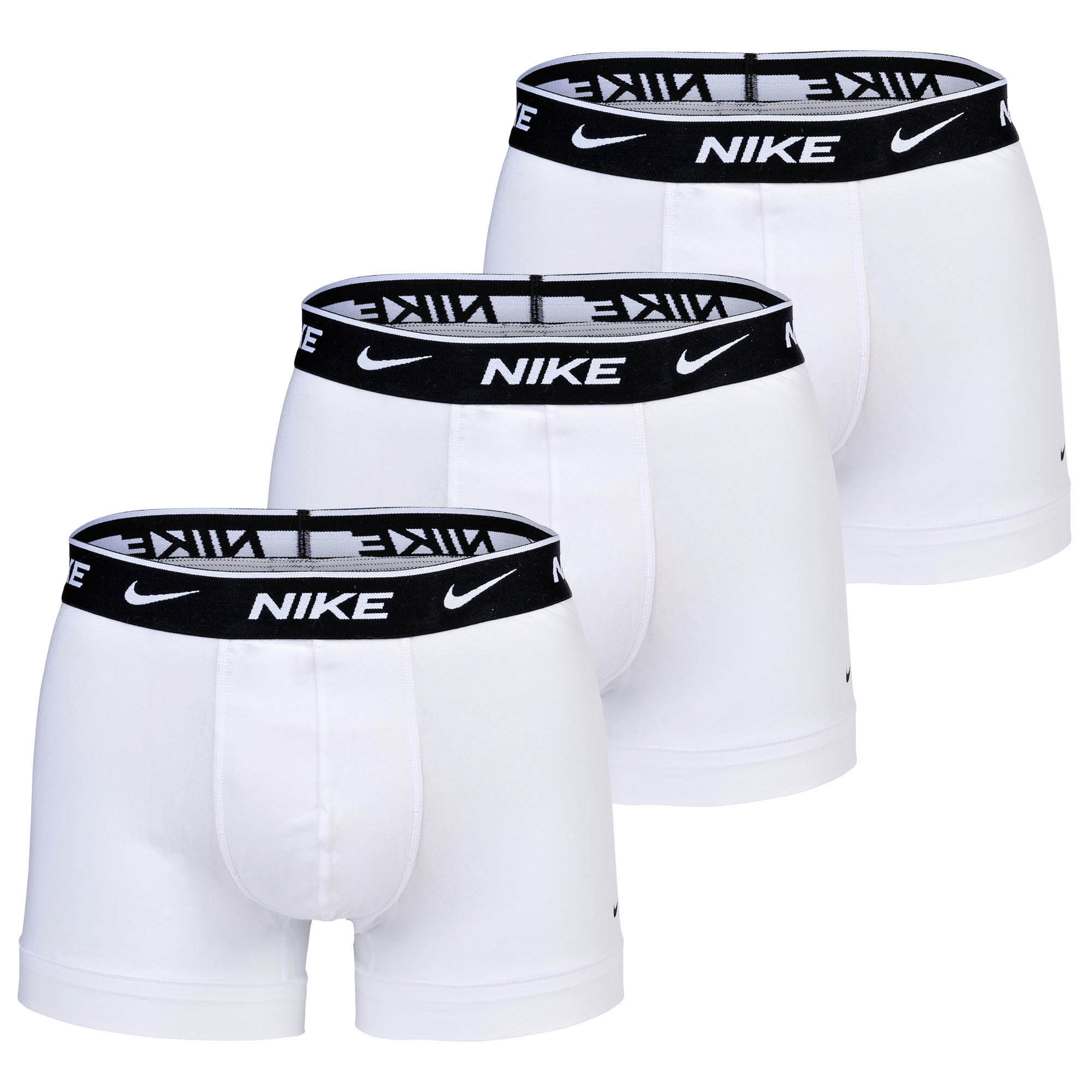 NIKE Herren Boxer Shorts, 3er Pack - Trunks, Logobund, Cotton Stretch